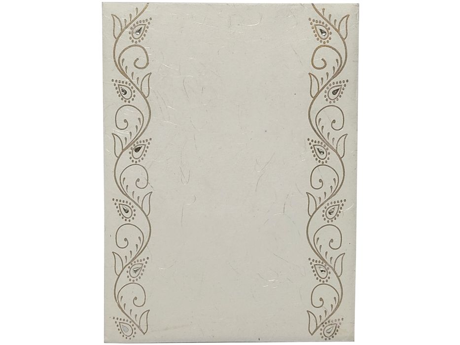 White Single Sheet Invitation Card-Knk6376-King of Cards