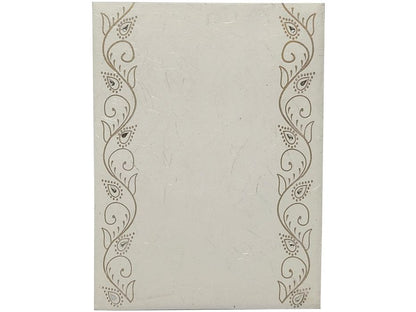 White Single Sheet Invitation Card-Knk6376-King of Cards