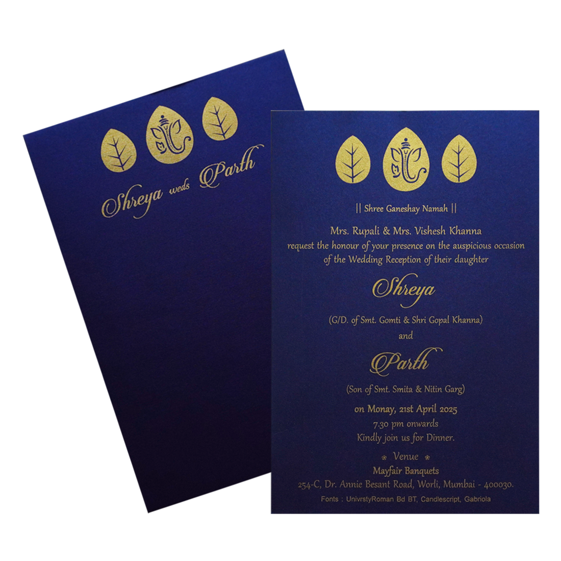 Make your event special with our exclusive Blue Single Sheet Invitation Card. Shop now! ?WhatsApp Support ?Express Delivery.