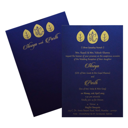 Make your event special with our exclusive Blue Single Sheet Invitation Card. Shop now! ?WhatsApp Support ?Express Delivery.