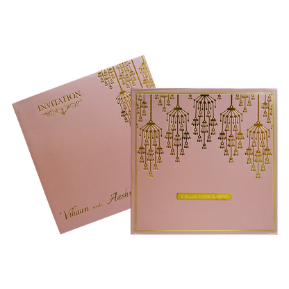 Pink Padded Wedding Card-King of Cards