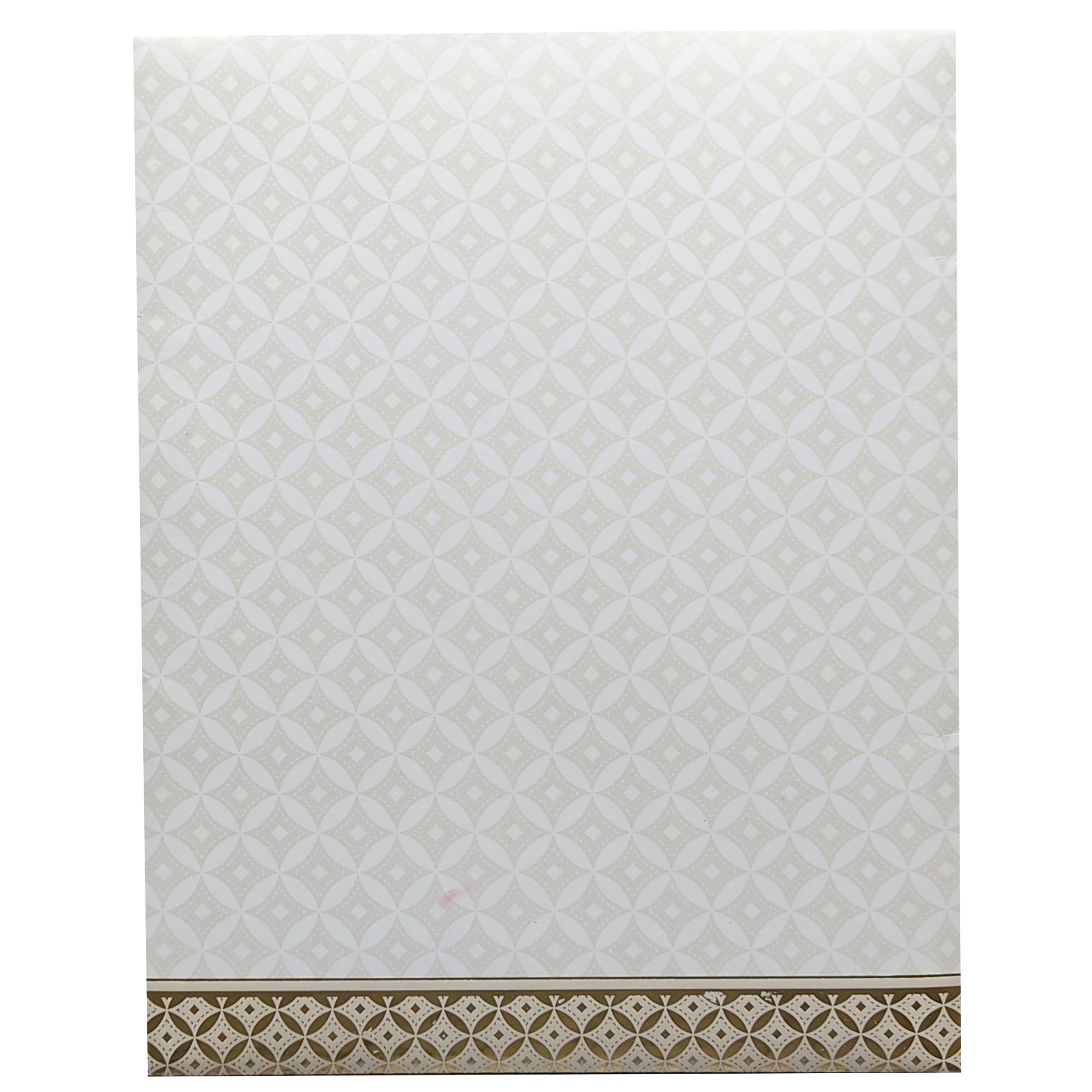 White Ganesha Nameplate Invitation Card-KNJS2072