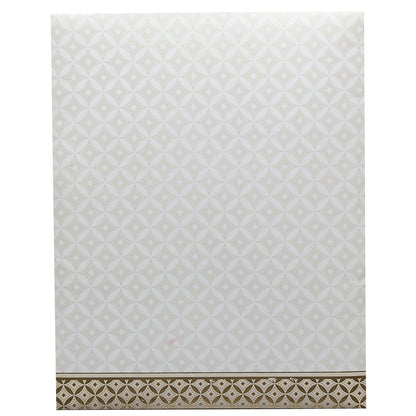 White Ganesha Nameplate Invitation Card-KNJS2072