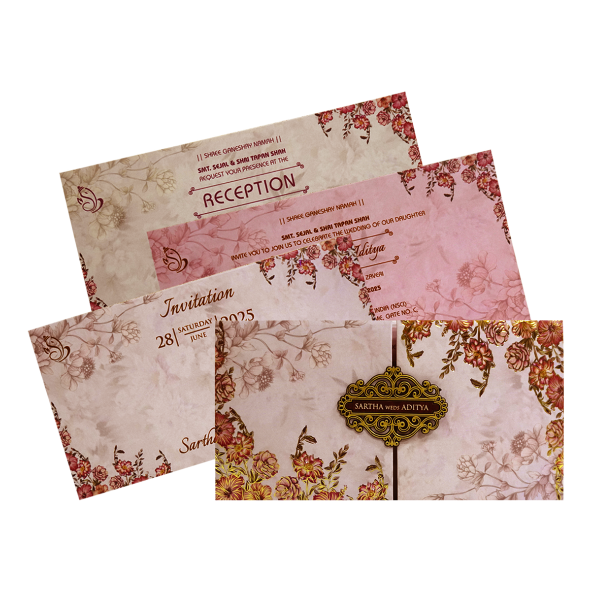 Light Dusty Pink Invitation Card-KVN06870