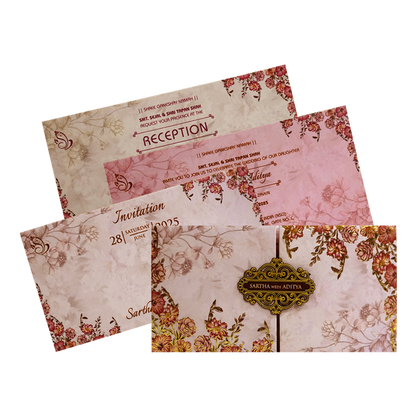 Light Dusty Pink Invitation Card-King of Cards