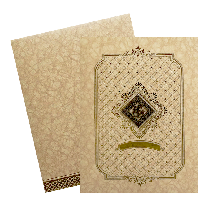 Golden Ganesha Wedding Card-King of Cards