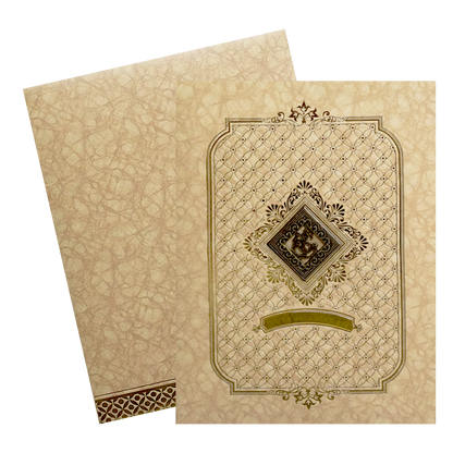 Golden Ganesha Wedding Card-KNKR5031B
