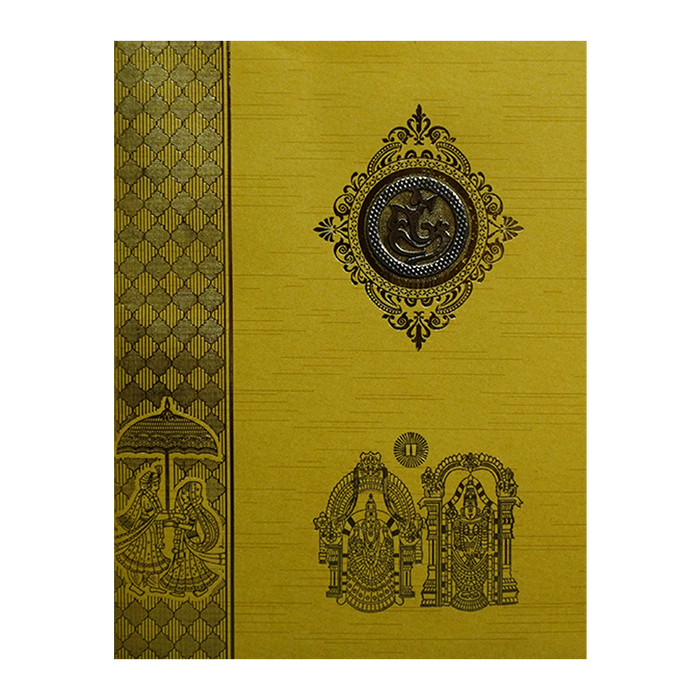 Gold Traditional Wedding Card-King of Cards