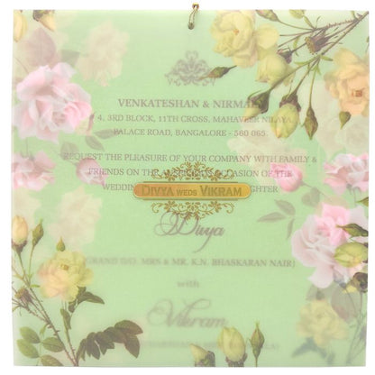 Pastel Green Invitation Card-King of Cards