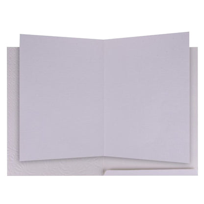 Pristine White Shading With Blue Background Ganesha Wedding Card - KNK2144