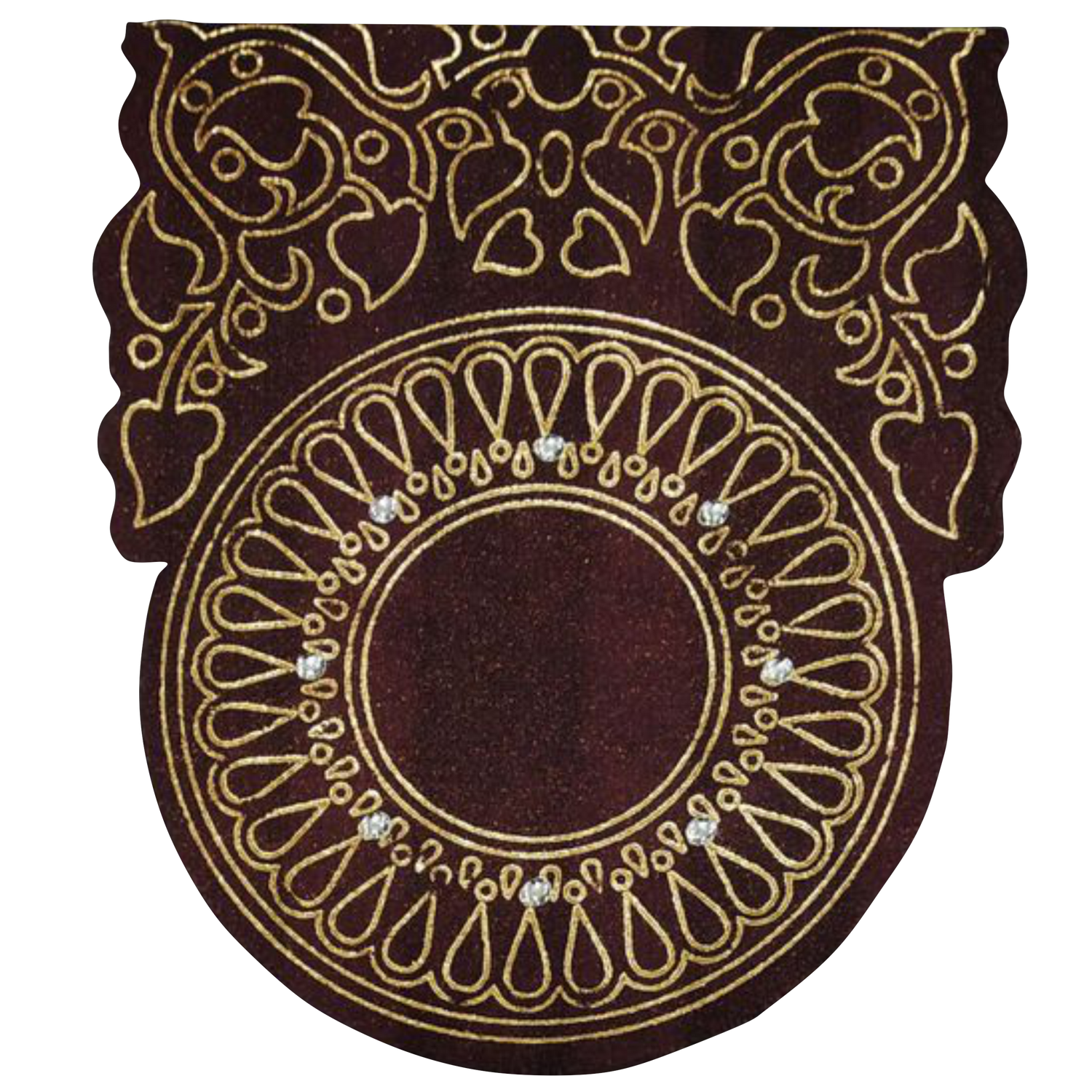 Beautiful Brown Shading Personal Wedding Card - KNK3238