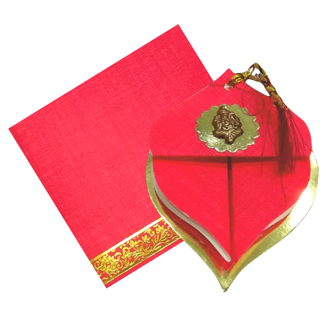 Red personal coconut design invitation card-KNKSP717