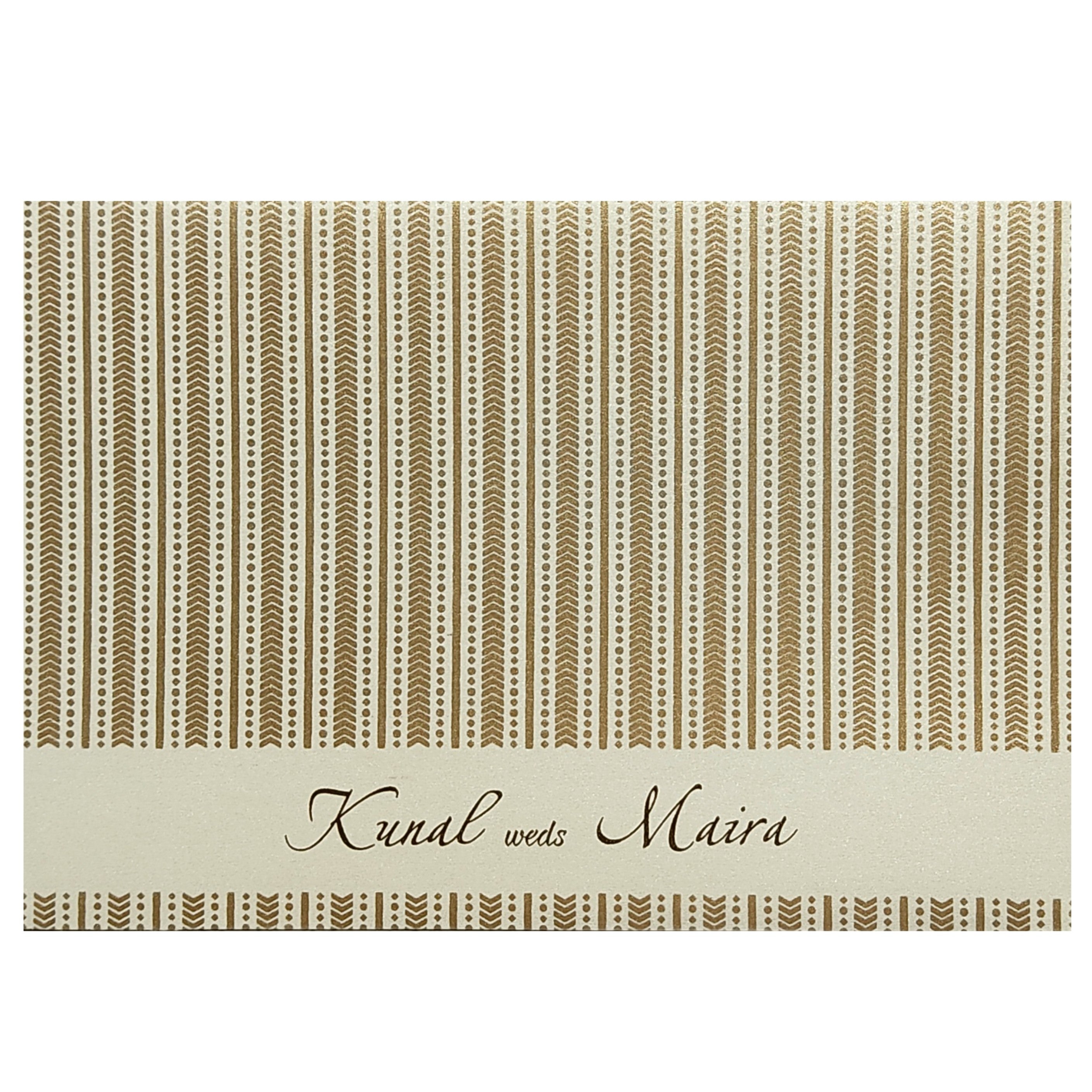 Grey Gold Design Invitation Card-KRC29541