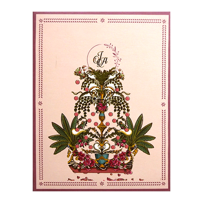 Light Mauve Pink Wedding Card-King of Cards
