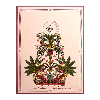 Light Mauve Pink Wedding Card-King of Cards
