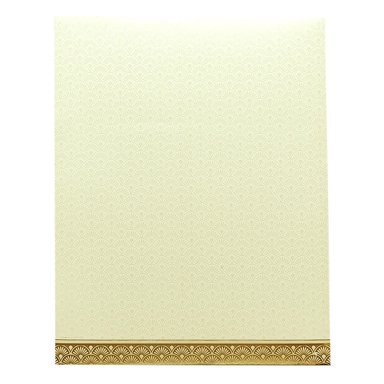 White Gold Floral Wedding Card-KNJS2071