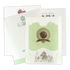 Green Embossed Procession Padded Wedding Card-KNMS9309