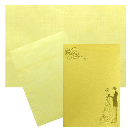 Gold Bride Groom Wedding Card-KNCP827G