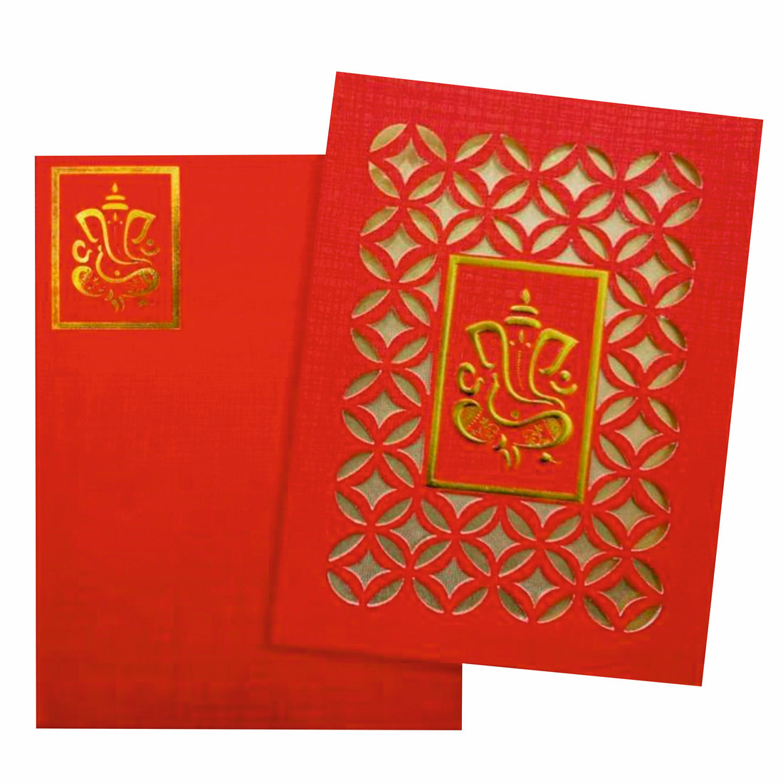 Red Die Cut Wedding Invite-KNK30650