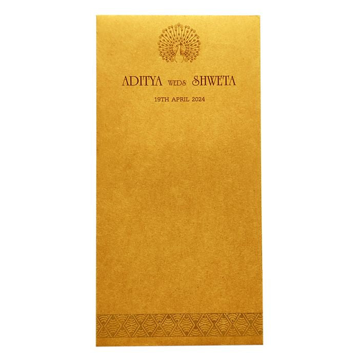 Brown Design Single Sheet Invitation Card-King of Cards