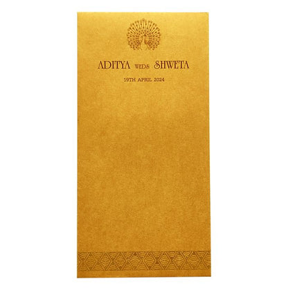 Brown Design Single Sheet Invitation Card-King of Cards