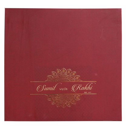 White Floral Radha Krishna Invitation Card-King of Cards