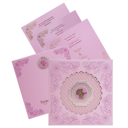 Make your event special with our exclusive Pink Padded Laser Cut Wedding Card. Shop now! ?WhatsApp Support ?Express Delivery.