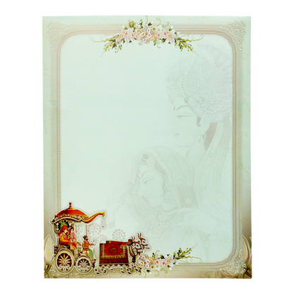 Grey Traditional Indian Wedding Card-KNKJ1122