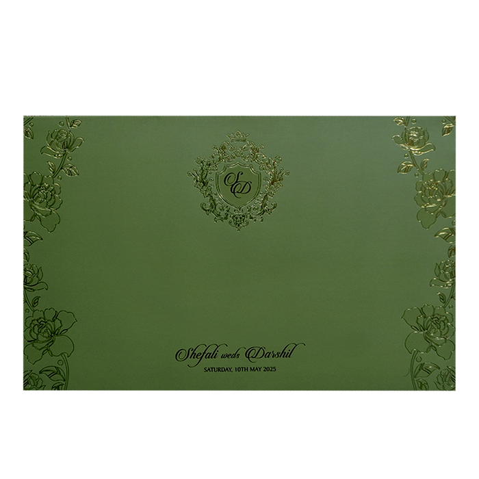 Lemon Grass Floral Marriage Card-King of Cards