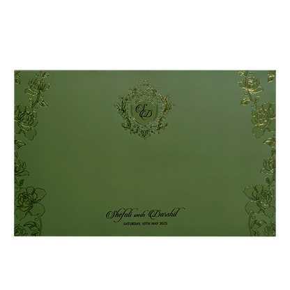 Lemon Grass Floral Marriage Card-King of Cards