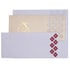 Cream personal invitation invite with floral print at the borders in gold foiling.