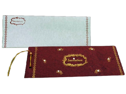 Maroon Invitation Card