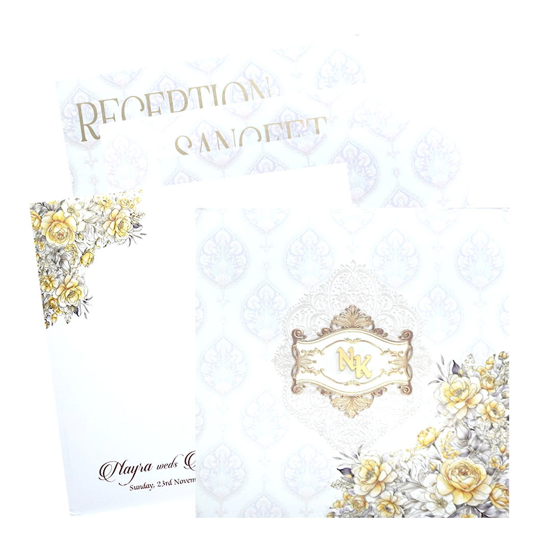 Make your event special with our exclusive Cream Padded Gold Foiled Premium Invitation. Shop now! ?WhatsApp Support ?Express Delivery.