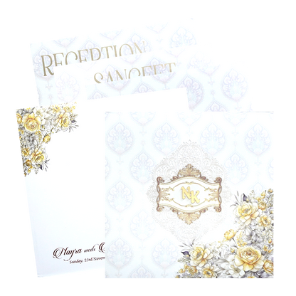 Make your event special with our exclusive Cream Padded Gold Foiled Premium Invitation. Shop now! ?WhatsApp Support ?Express Delivery.