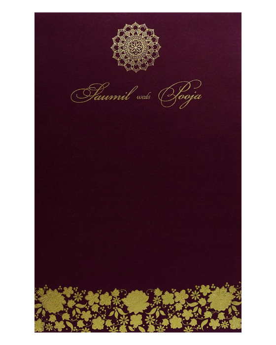 Dark Red Single Sheet Card-KRCS7431