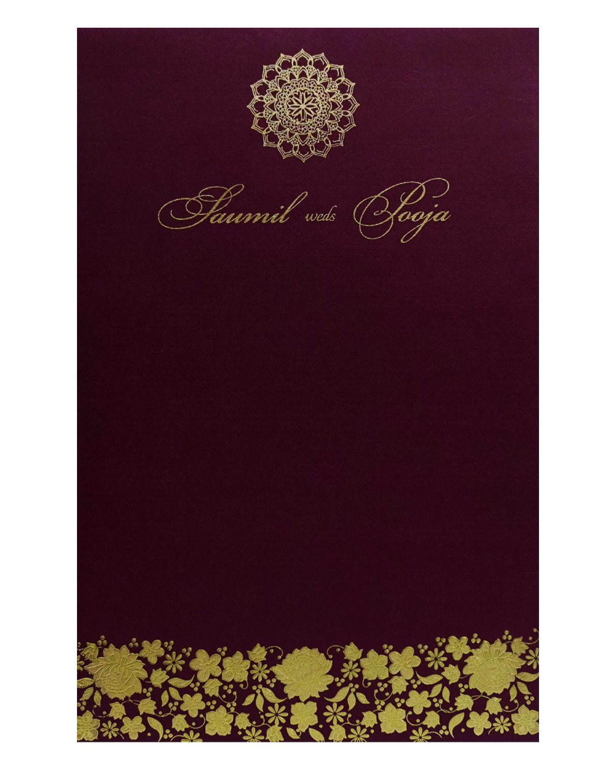 Dark Red Single Sheet Card-KRCS7431