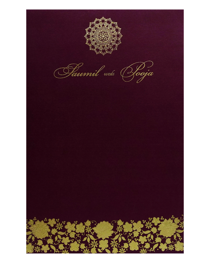 Dark Red Single Sheet Card-KRCS7431