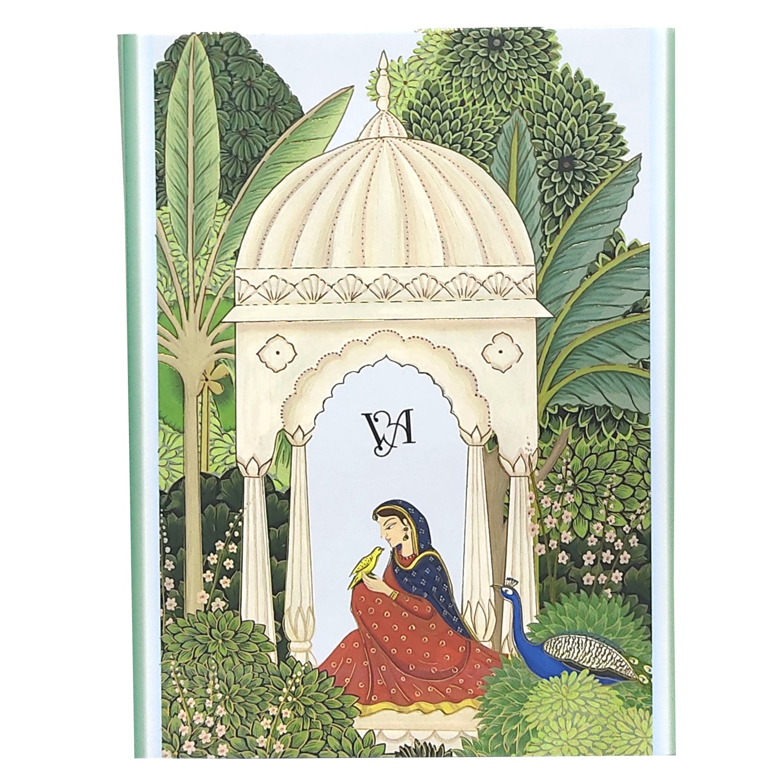 Green Arch Padded Wedding Card-Kbm04130