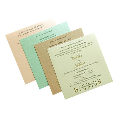 Blue Floral Nameplate Invitation Card-KRC29501