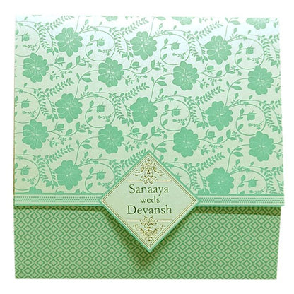 Soft Blue Floral Invitation Card-King of Cards