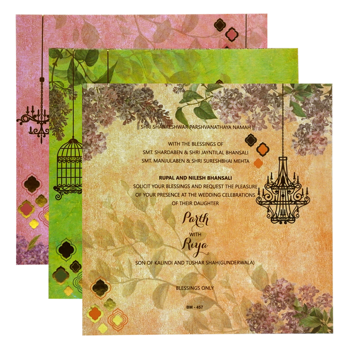 Lime Yellow Premium Marriage Card-King of Cards