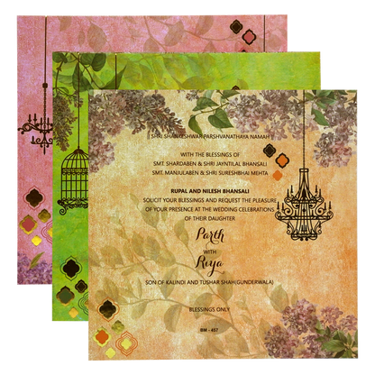 Lime Yellow Premium Marriage Card-King of Cards