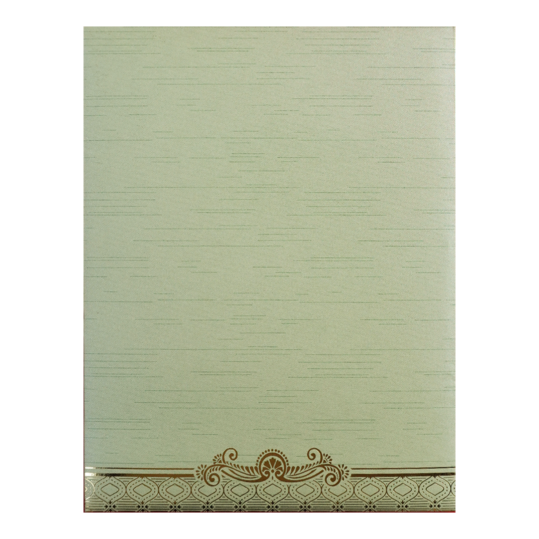Buy Mint Green Ganesha Lattice Wedding Card
