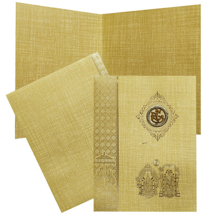 Brown Gold Jumbo Metallic Balaji And Padmavathi Image-KNK50241