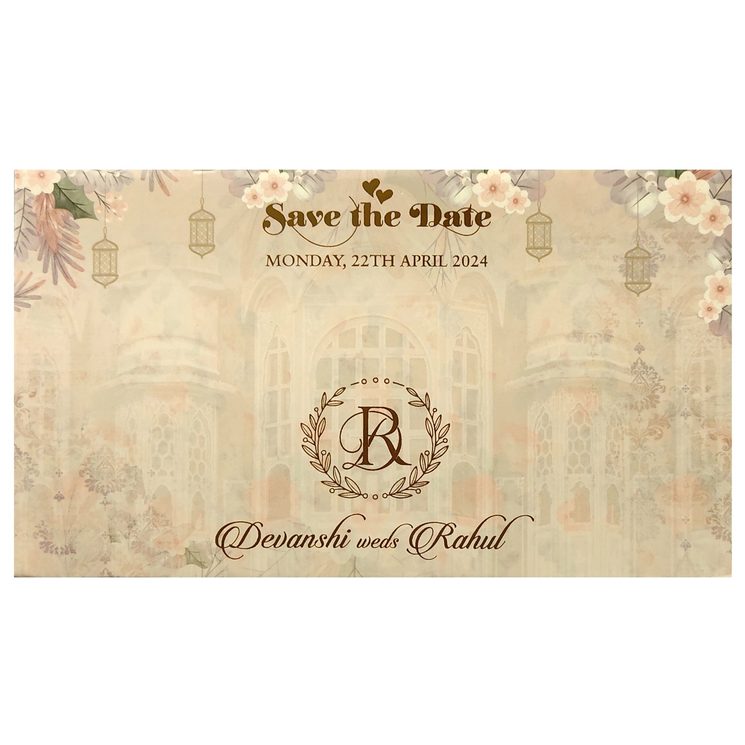 Pastel Pink Floral Invitation-KVN06440