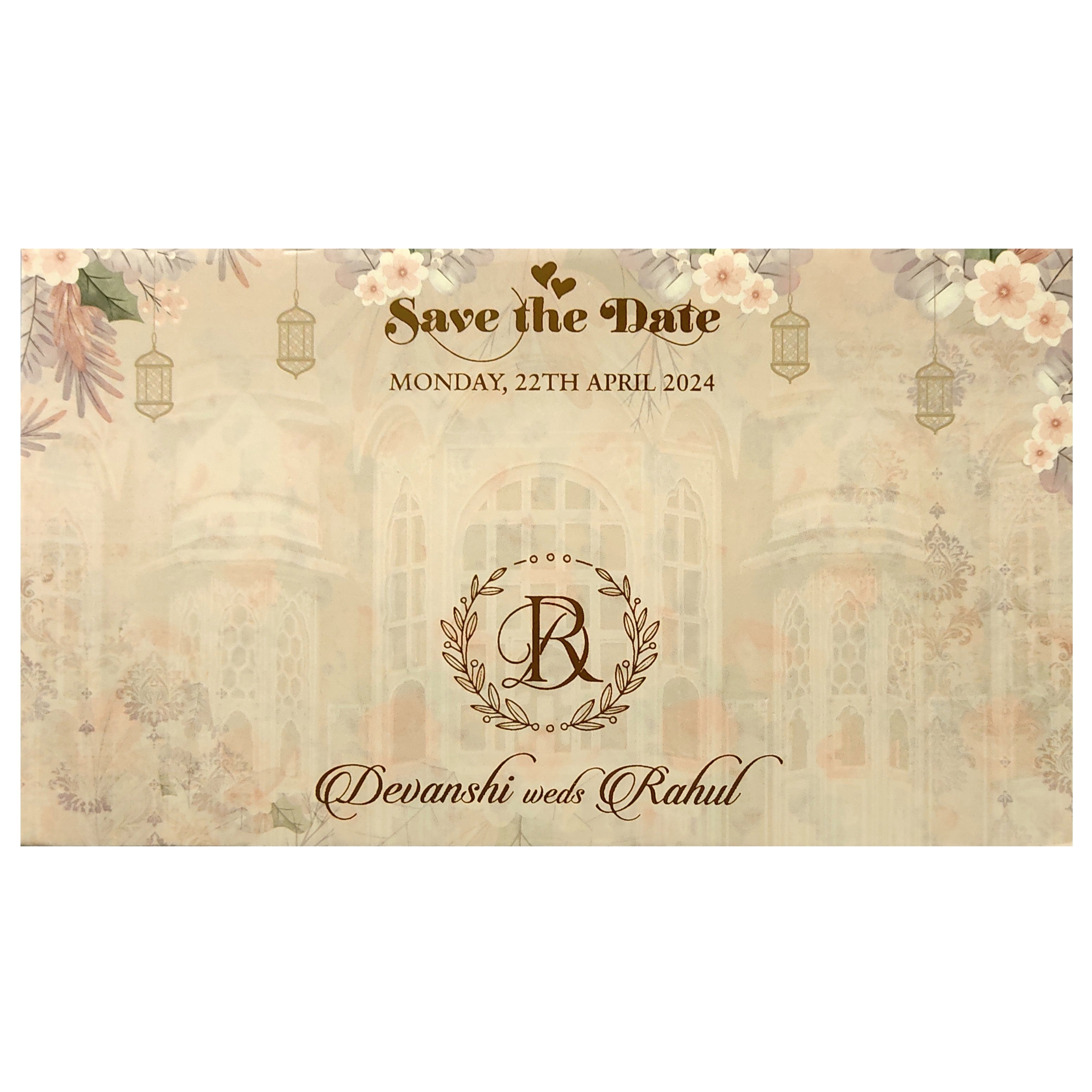 Pastel Pink Floral Invitation-KVN06440