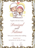 White Bordered Muslim Wedding Invitation-King of Cards