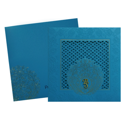 Aqua Blue Premium Invitation Card-King of Cards