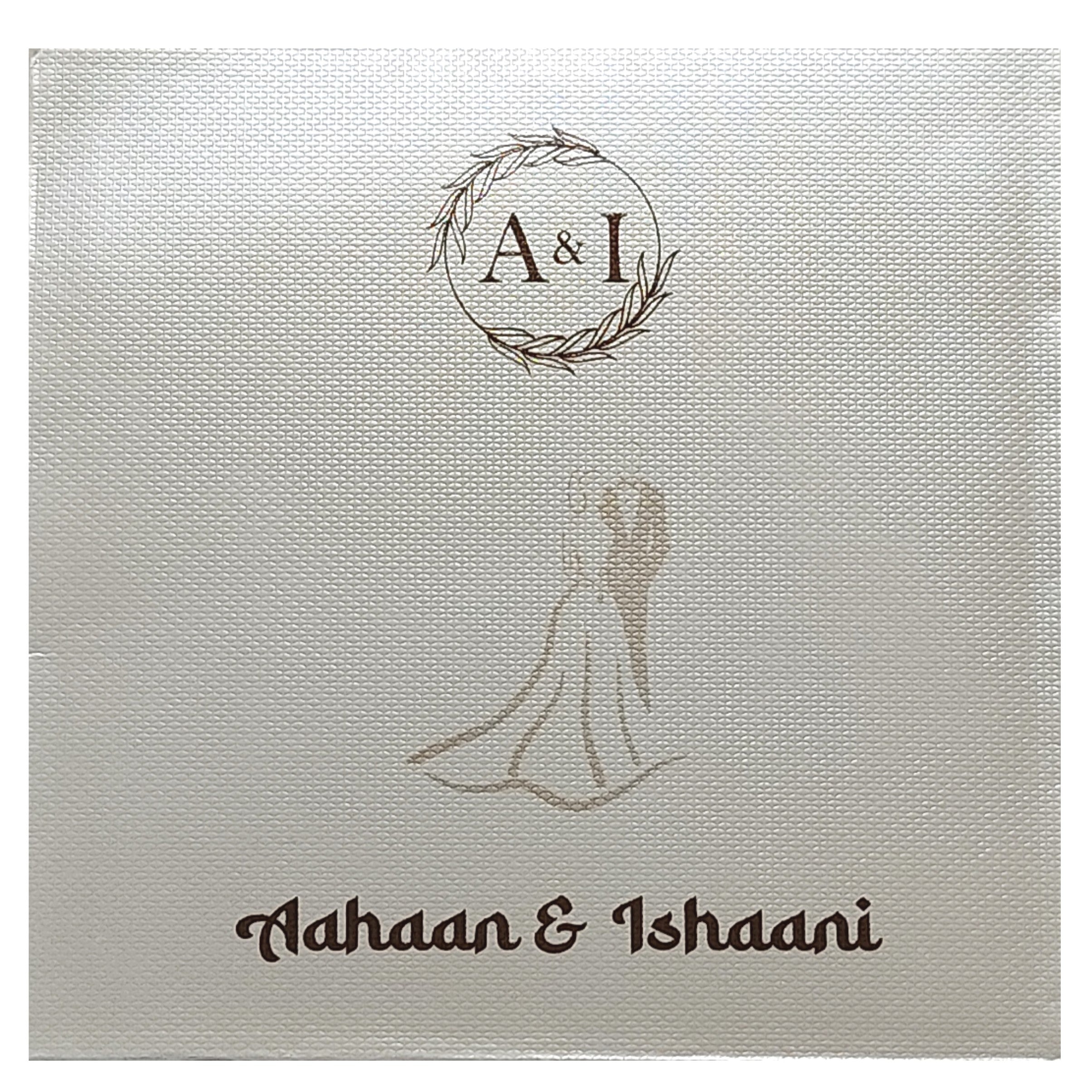 Grey Texture Caricature Invitation Card-KRC29420