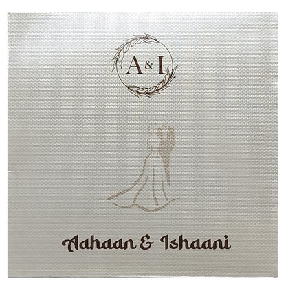 Grey Texture Caricature Invitation Card-KRC29420